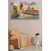 Venedik Te Kanala Bakan Kız Yağlıboya Görünüm Dekoratif Kanvas Duvar Tablosu Karışık 150 X 85