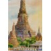 Wat Arun Tapınağı Tayland Bangkok Dekoratif Kanvas Tablo Karışık 150 X 85