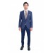 Cengiz İnler Dik Çizgili Kombin Tek Düğme 6 Drop Yelekli Slim Fit Erkek Takım Elbise