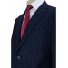 Cengiz İnler Kalın Çizgi Çift Düğme 4 Drop Yeleksiz Klasik Erkek Takım Elbise