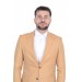 Cengiz İnler Kendinden Desenli Kırlangıç Yaka Torba Cepli Slim Fit Erkek Ceket