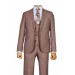 Cengiz İnler Kırçıl Tek Düğme 6 Drop Yelekli Slim Fit Erkek Takım Elbise