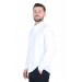 Cengiz İnler Yaka Düğmeli Pamuk Saten Slim Fit Düz Erkek Gömlek