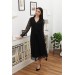 Neşeli Butik Kadın Bağlama Detaylı Dantel Elbise Rssn619 - Siyah 