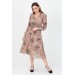 Neşeli Butik Kadın Bağlama Detaylı Desenli Yeni Sezon Şifon Elbise Ry0019 