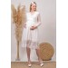 Neşeli Butik Kadın Beli Lastikli Eteği Ve Yakası Dantel Detaylı Hamile Elbisesi Hml010 