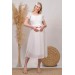 Neşeli Butik Kadın Beyaz Yeni Sezon Carmen Yaka Şifon Hamile Elbisesi Hml8060 