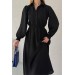 Neşeli Butik Kadın Cep Detaylı Gömlek Yaka Yazlık Elbise Nbk2083 