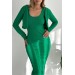 Neşeli Butik Kadın Çıkarılabilir Bolerolu Triko Elbise Kklf65 - Yeşil 