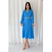 Neşeli Butik Kadın Güpür Detaylı Mezuniyet Elbisesi Kklf11 - Mavi 