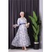 Neşeli Butik Kadın Kemerli Yazlık Çiçek Desenli Tesettür Elbise Sms010 