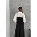 Neşeli Butik Kadın Likralı Gömlek Detaylı Kemerli Midi Elbise Nbk2078 