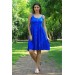 Neşeli Butik Kadın Mavi Askılı Düğme Detaylı Yazlık Elbise Lptr01 