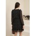 Neşeli Butik Kadın Omuz Detaylı Mini Şifon Elbise Rssn40 - Siyah 