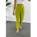 Neşeli Butik Kadın Pile Detaylı Tasarım Pantolon Mylk02 - Yeşil 