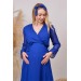 Neşeli Butik Kadın Saks Mavisi Baby Shower Şifon Hamile Elbise Hml003 