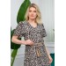 Neşeli Butik Kadın Yeni Sezon Hasır Kemerli Çiçekli Yazlık Örme Elbise Nb60203 