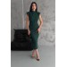 Neşeli Butik Kadın Yeşil Skuba Krep Vatkalı Elbise Nbk2081 