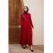Neşeli Butik Kadın Zincir Detaylı Ithal Kumaş Tesettür Elbise Sms029 
