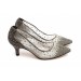 La Scada Mr5335-1 Antrasit Kadın Alçak Topuk Abiye Ayakkabı