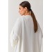 Beyaz Geniş Kollu Kimono Ceket