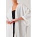 Beyaz Geniş Kollu Kimono Ceket