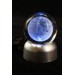 Cam Küre Ay Model Usb Kablo & Pilli Standlı Işıklı