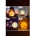 Dekoratif 3D Standlı Ay Gece Lambası Başucu Lambası 5 Renk Büyük Boy Sevgiliye Hediye