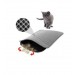Elekli Kedi Tuvalet Önü Paspası 60X42,5 Cm Kedi Paspası Gri