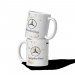 Mercedes Benz Çift Tarafı Baskılı Kupa Bardak Özel Kutusunda