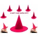 Parti Aksesuar Pembe Fuşya Renk Keçe Cadı Şapkası Yetişkin Çocuk Uyumlu 6 Adet