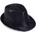 Çocuk Boy Siyah Payetli Şapka Gösteri Şapkası 54 No