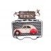 Dekoratif Metal Kapı Yazısı Araba Dekorlu Vintage Hediyelik