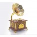 Gramafon Tasarımlı Kurmalı Müzik Kutusu Dekoratif Hediyelik