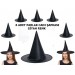 Halloween Siyah Renk Parlak Dralon Cadı Şapkası Yetişkin Ve Çocuk Uyumlu 6 Adet