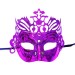 Metalik Fuşya Pembe Renk Kelebek Simli Parti Maskesi 23X14 Cm