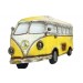 Minibüs Pano Sarı Vintage Dekoratif Ev Ofis Hediyelik