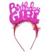Parti Birthday Girl Yazılı Fuşya Renk Parti Kızı Doğum Günü Tacı