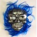 Parti Kostüm Cadılar Bayramı Lacivert Saçlı Maske