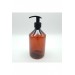 30 Adet 500 Ml Amber Plastik Sabun Şampuan Krem Vücut Losyon Şişesi Pompalı