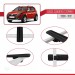 Dacia Sandero Stepway 2008-2012 Arası Ile Uyumlu Basic Model Ara Atkı Tavan Barı Si̇yah 3 Adet