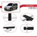 Ford Connect 2002-2013 Arası Ile Uyumlu Basic Model Ara Atkı Tavan Barı Si̇yah 3 Adet