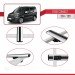Ford Connect 2014-2021 Arası Ile Uyumlu Basic Model Ara Atkı Tavan Barı Gri̇ 3 Adet