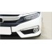 Honda Civic Uyumlu Fc5 2016-2019 Ön Sis Kası Ve Halka Kaplaması Nikelaj