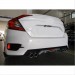 Honda Civic Uyumlu Fc5 2016-2020 Difüzör 4 Egzozlu Silver