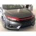 Honda Civic Uyumlu Fc5 2016-2020 Ön Panjur Kas Kaplama Kırmızı