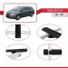Honda Odyssey 2011-2017 Arası Ile Uyumlu Basic Model Ara Atkı Tavan Barı Si̇yah 3 Adet