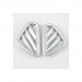 Hyundai Kona Uyumlu Ön Menfez Kaplama 2 Parça - Silver