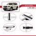 Nissan Armada Y62 2017-2020 Arası Ile Uyumlu Basic Model Ara Atkı Tavan Barı Gri̇ 3 Adet
