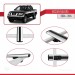 Nissan Navara 2004-2014 Arası Ile Uyumlu Basic Model Ara Atkı Tavan Barı Gri̇ 3 Adet
